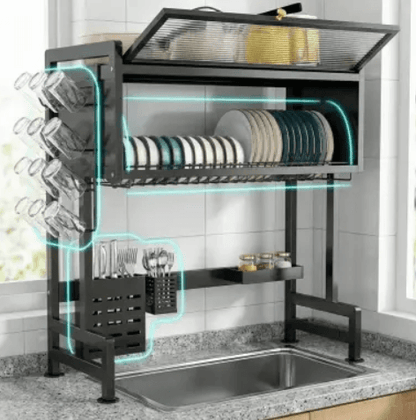 AquaRack Elite™ – Organizador de Cocina con Tapa - Versa